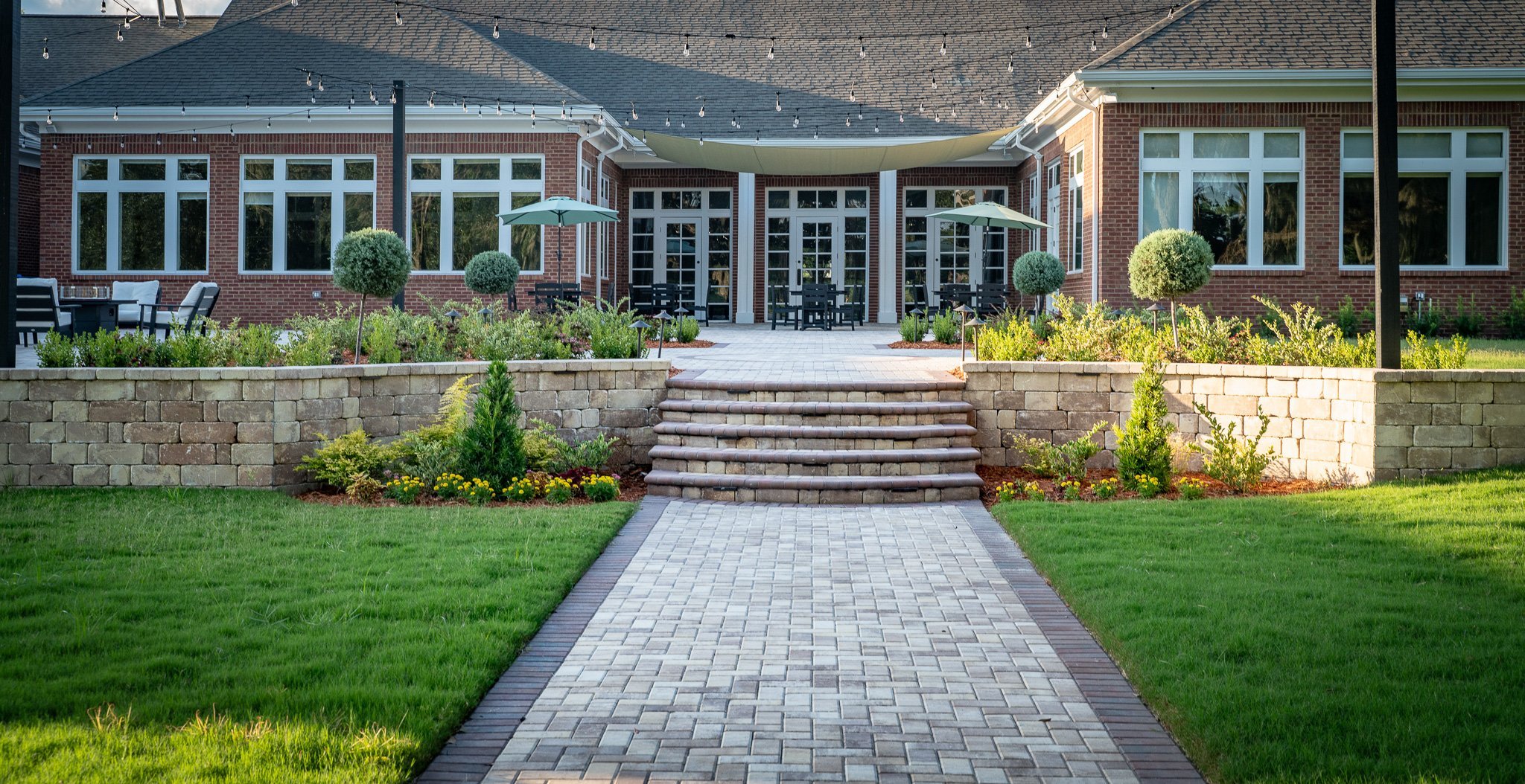 Modern paver installation