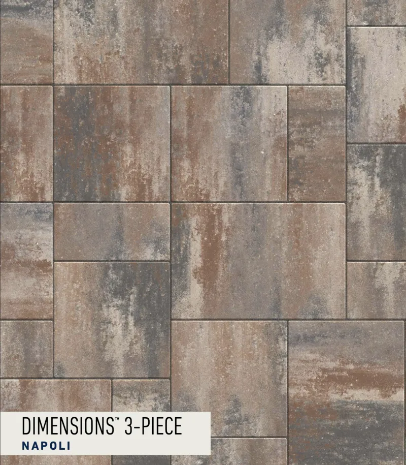 Dimensions 3-Piece Napoli paver swatch