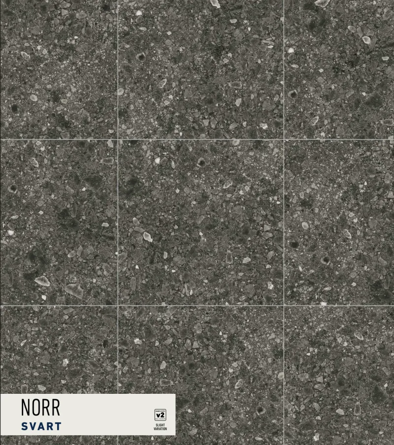 Norr Svart paver swatch
