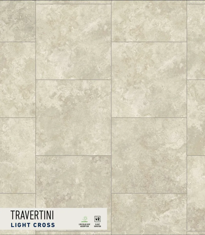 Travertini Light Cross paver swatch