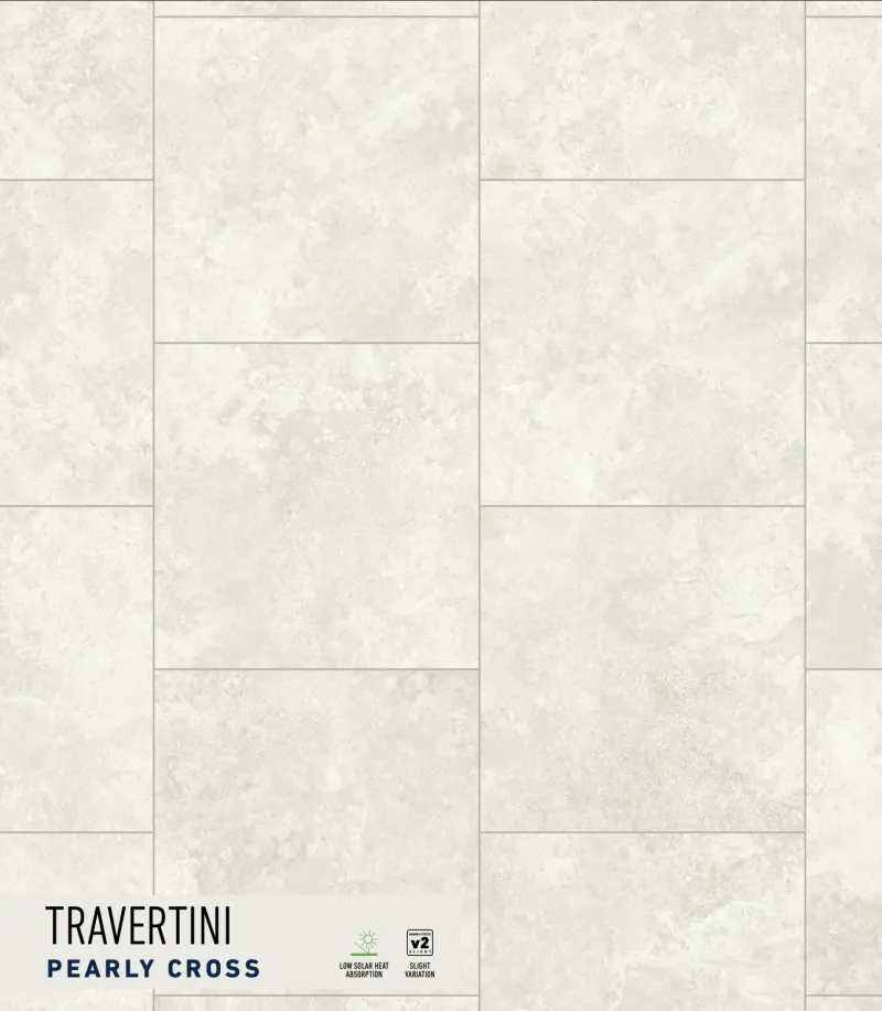 Travertini Pearly Cross paver swatch