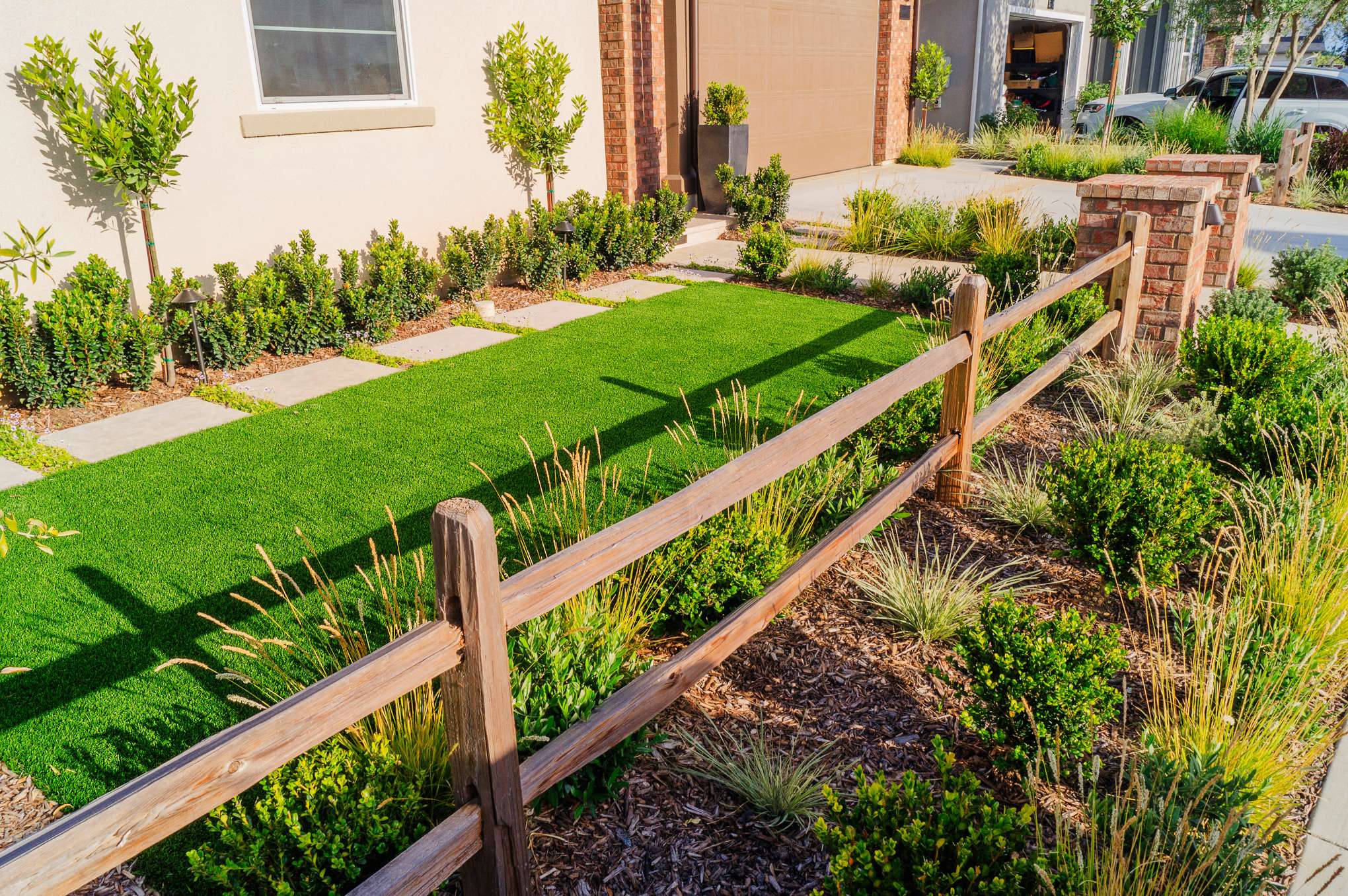 Artificial turf with paver border Jacksonville FL