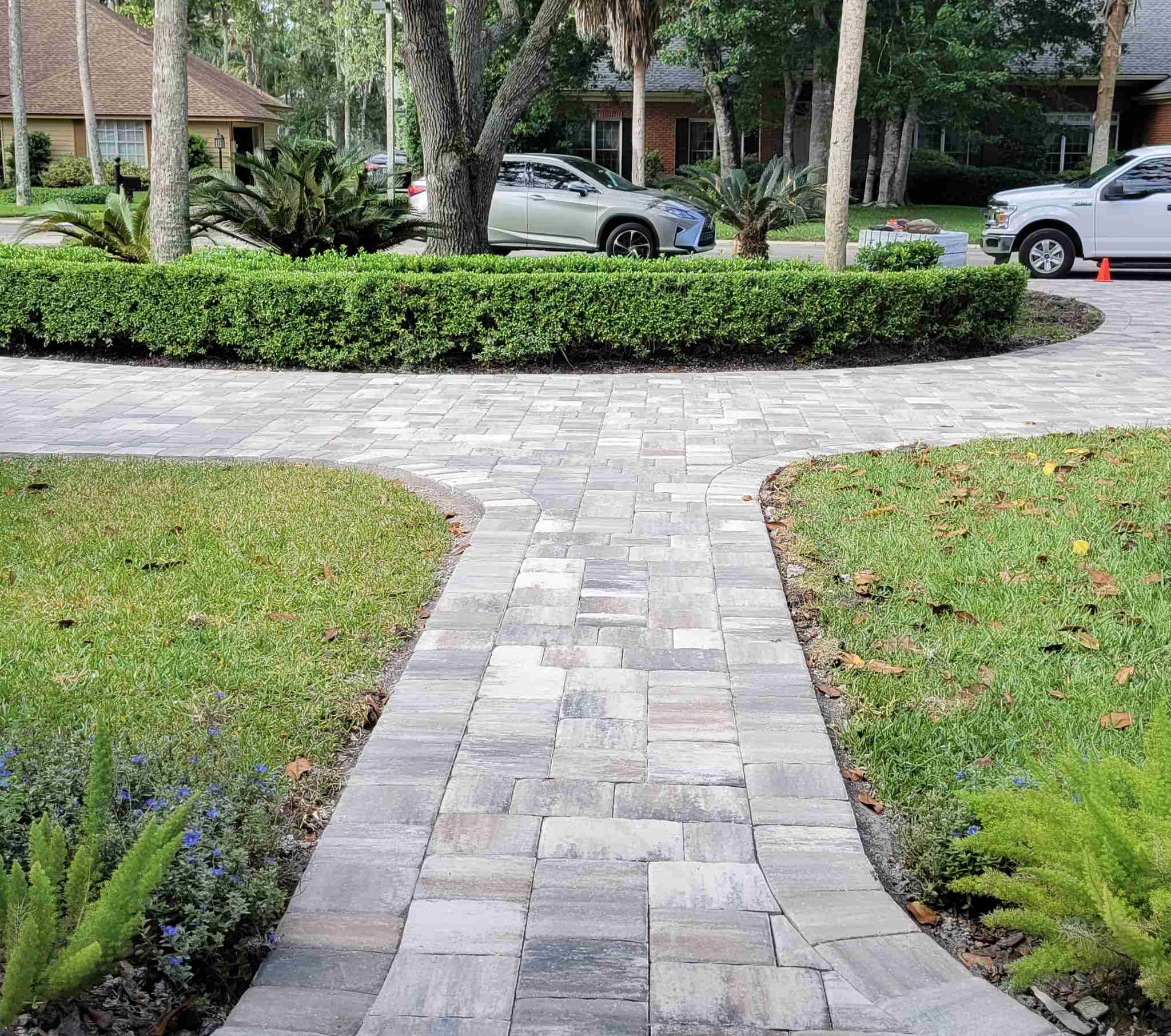 Residential paver driveway installation Jacksonville FL