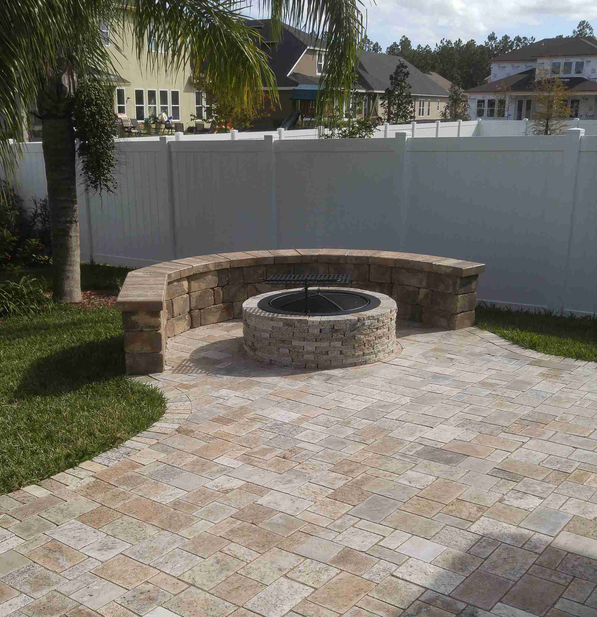 Gas fire pit installation Jacksonville