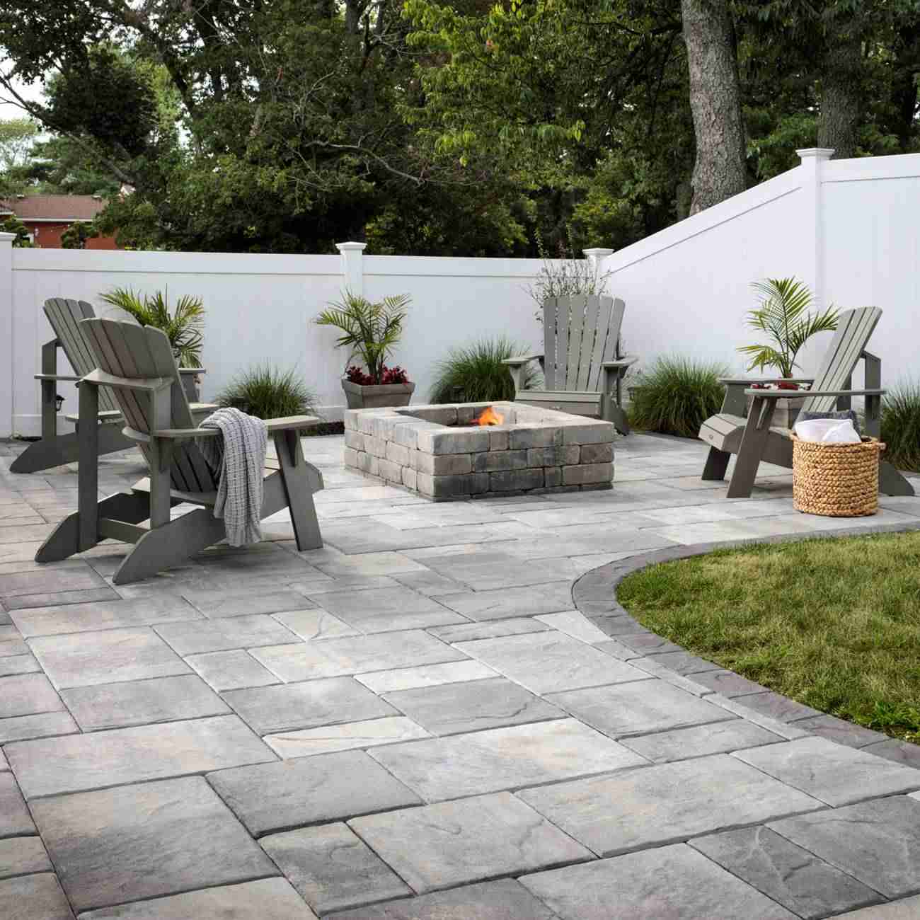 Weston Stone fire pit with paver patio Jacksonville